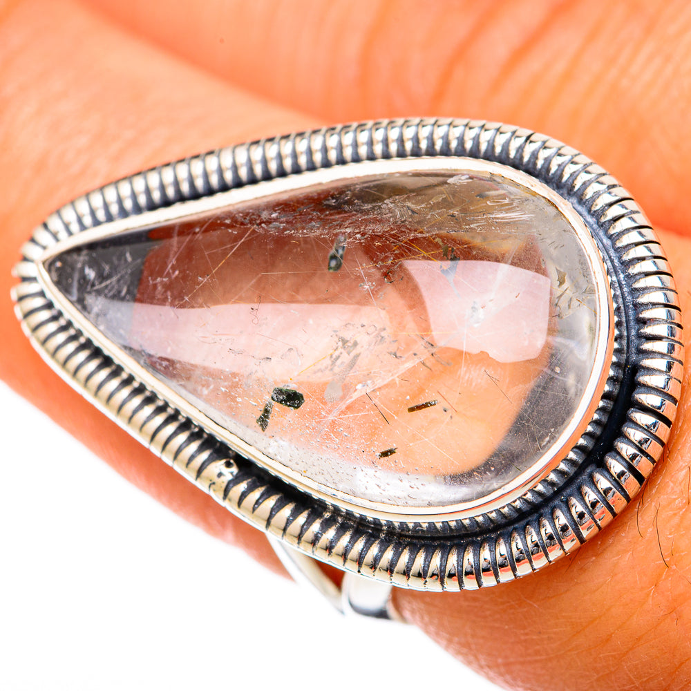 Tourmalinated Quartz Rings handcrafted by Ana Silver Co - RING104411