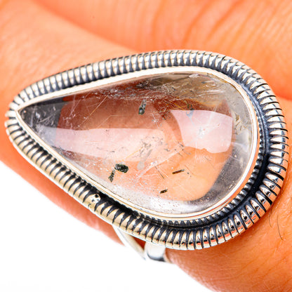 Tourmalinated Quartz Rings handcrafted by Ana Silver Co - RING104411