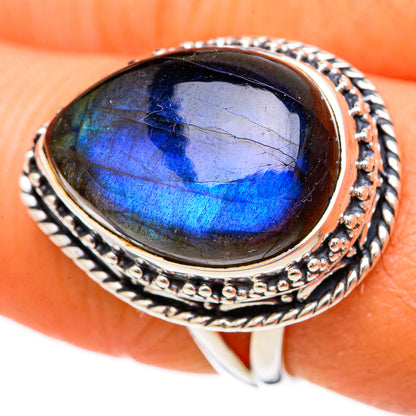 Labradorite Rings handcrafted by Ana Silver Co - RING104418