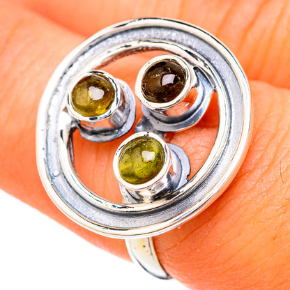 Green Tourmaline Rings handcrafted by Ana Silver Co - RING104420