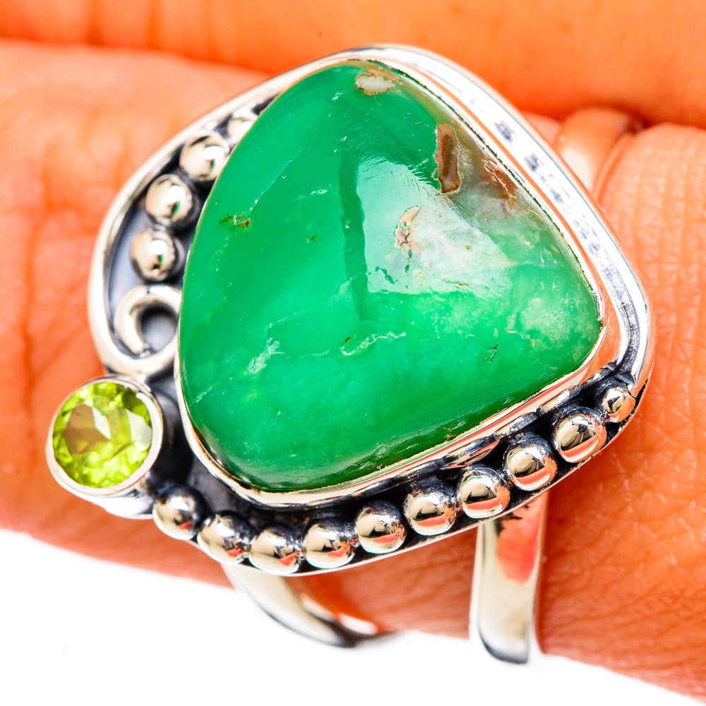 Chrysoprase Rings handcrafted by Ana Silver Co - RING104422