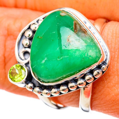 Chrysoprase Rings handcrafted by Ana Silver Co - RING104422