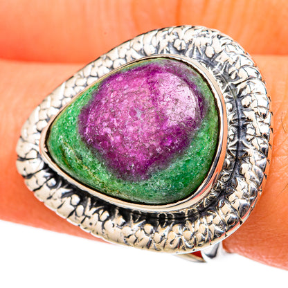 Ruby Zoisite Rings handcrafted by Ana Silver Co - RING104436