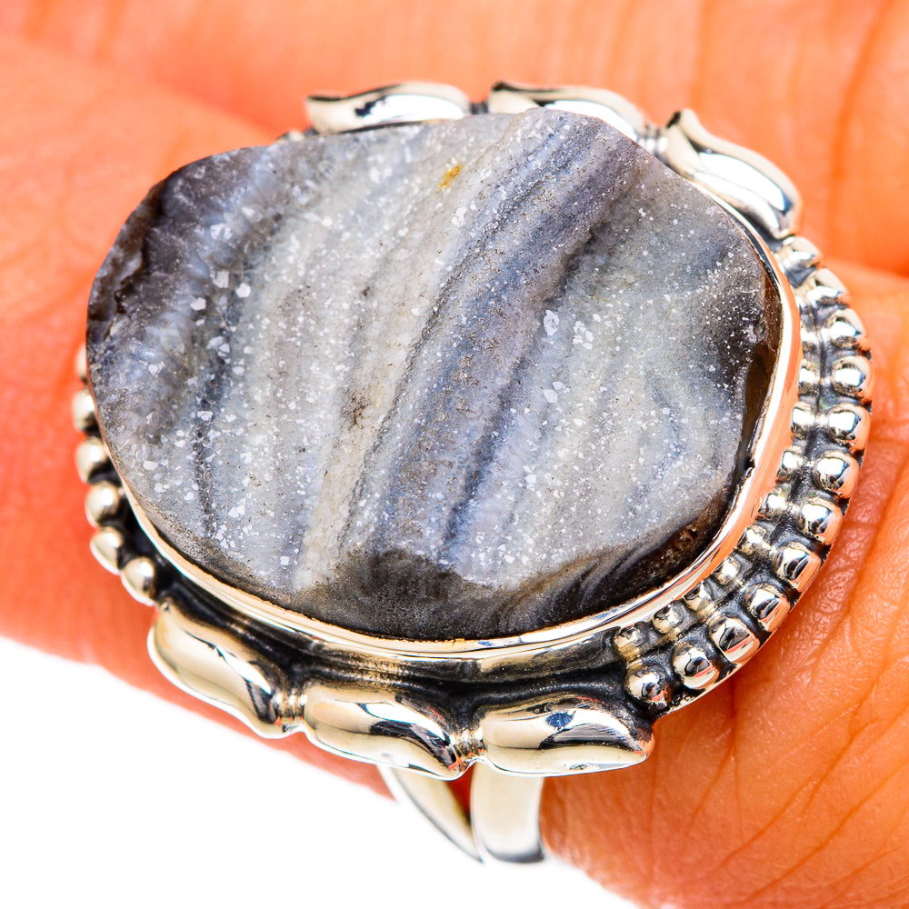 Desert Druzy Rings handcrafted by Ana Silver Co - RING104441