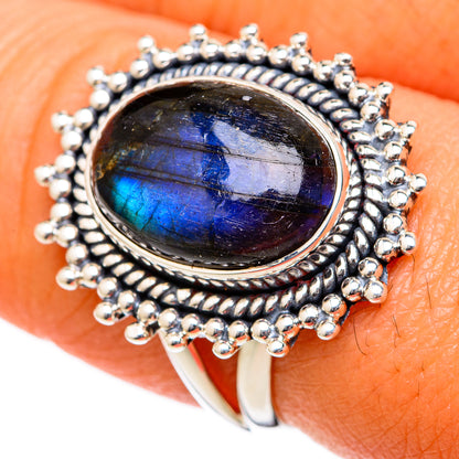 Labradorite Rings handcrafted by Ana Silver Co - RING104443