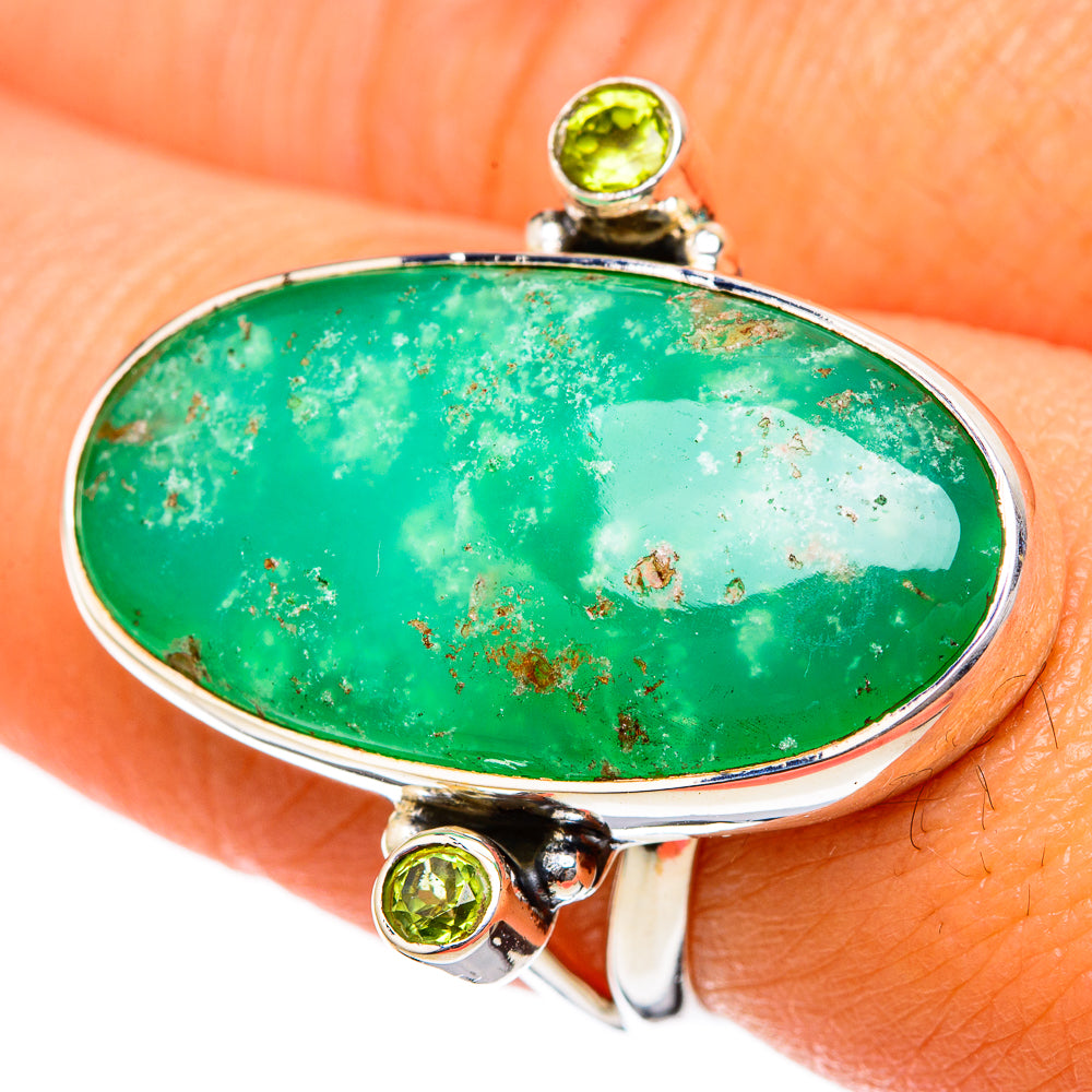 Chrysoprase Rings handcrafted by Ana Silver Co - RING104447