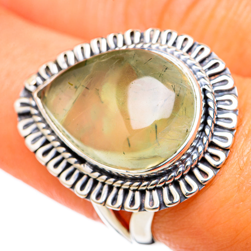 Prehnite Rings handcrafted by Ana Silver Co - RING104448
