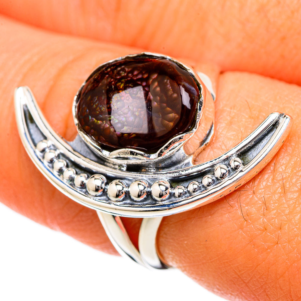 Mexican Fire Agate Rings handcrafted by Ana Silver Co - RING104450