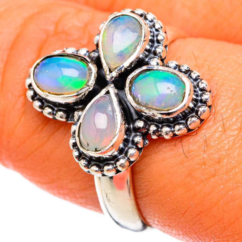 Ethiopian Opal Rings handcrafted by Ana Silver Co - RING104461