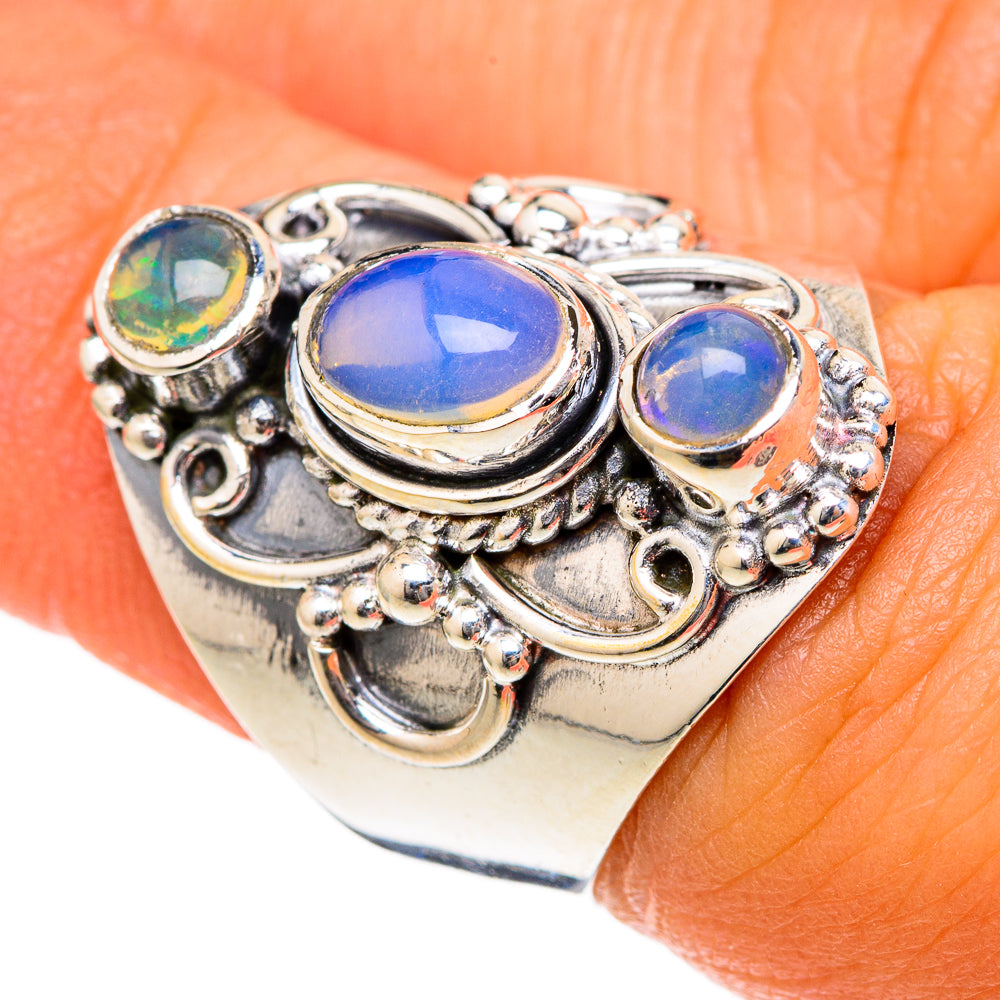 Ethiopian Opal Rings handcrafted by Ana Silver Co - RING104462