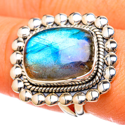 Labradorite Rings handcrafted by Ana Silver Co - RING104465