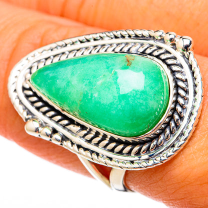 Chrysoprase Rings handcrafted by Ana Silver Co - RING104470