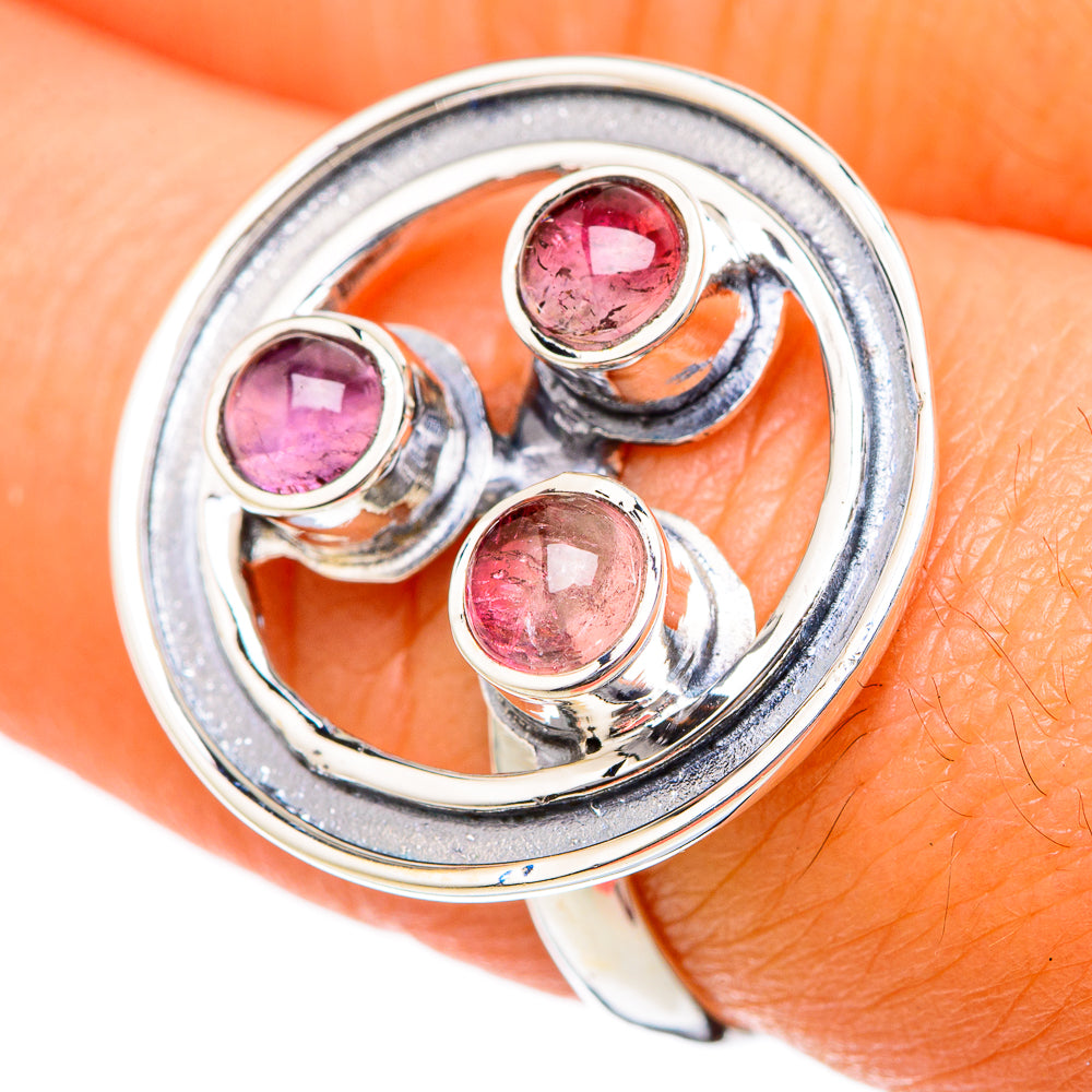 Pink Tourmaline Rings handcrafted by Ana Silver Co - RING104475
