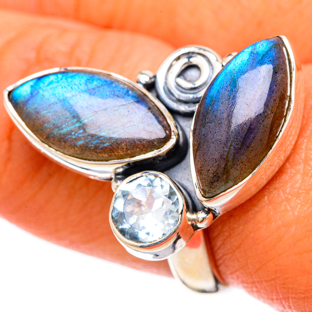 Labradorite Rings handcrafted by Ana Silver Co - RING104485