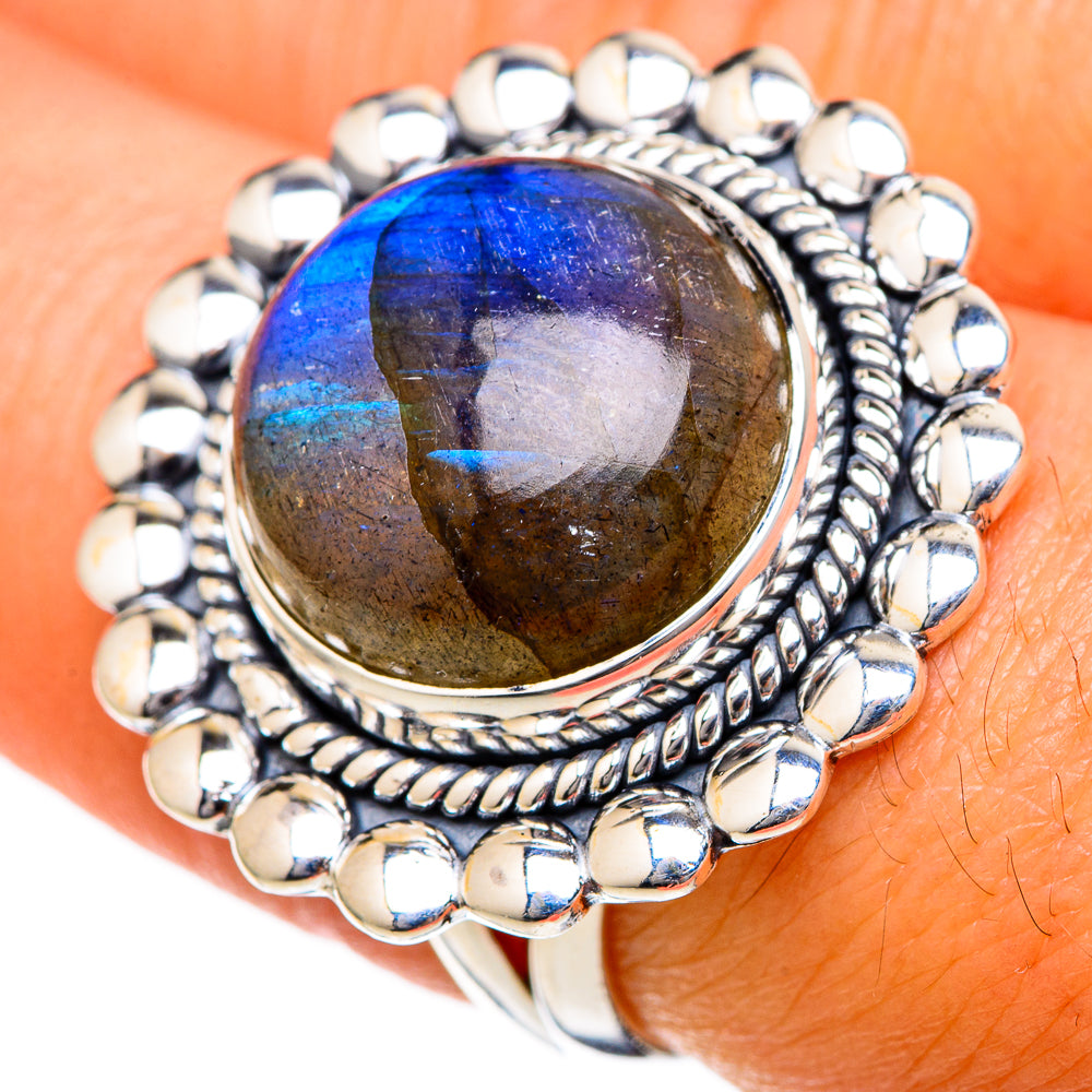 Labradorite Rings handcrafted by Ana Silver Co - RING104486
