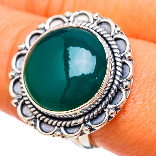 Green Onyx Rings handcrafted by Ana Silver Co - RING104489