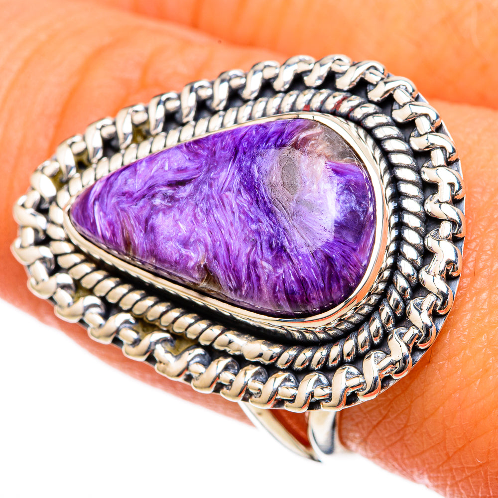 Charoite Rings handcrafted by Ana Silver Co - RING104497