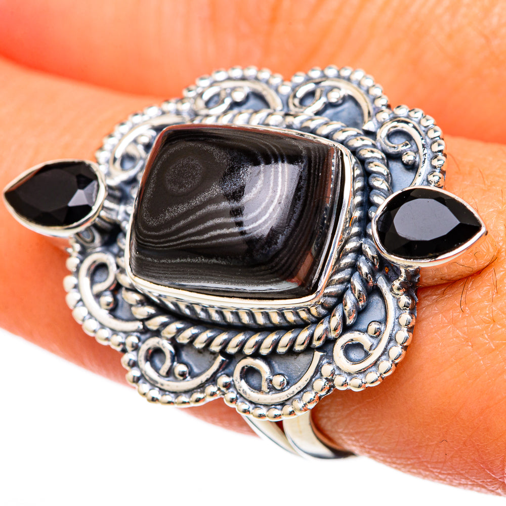 Psilomelane Rings handcrafted by Ana Silver Co - RING104499