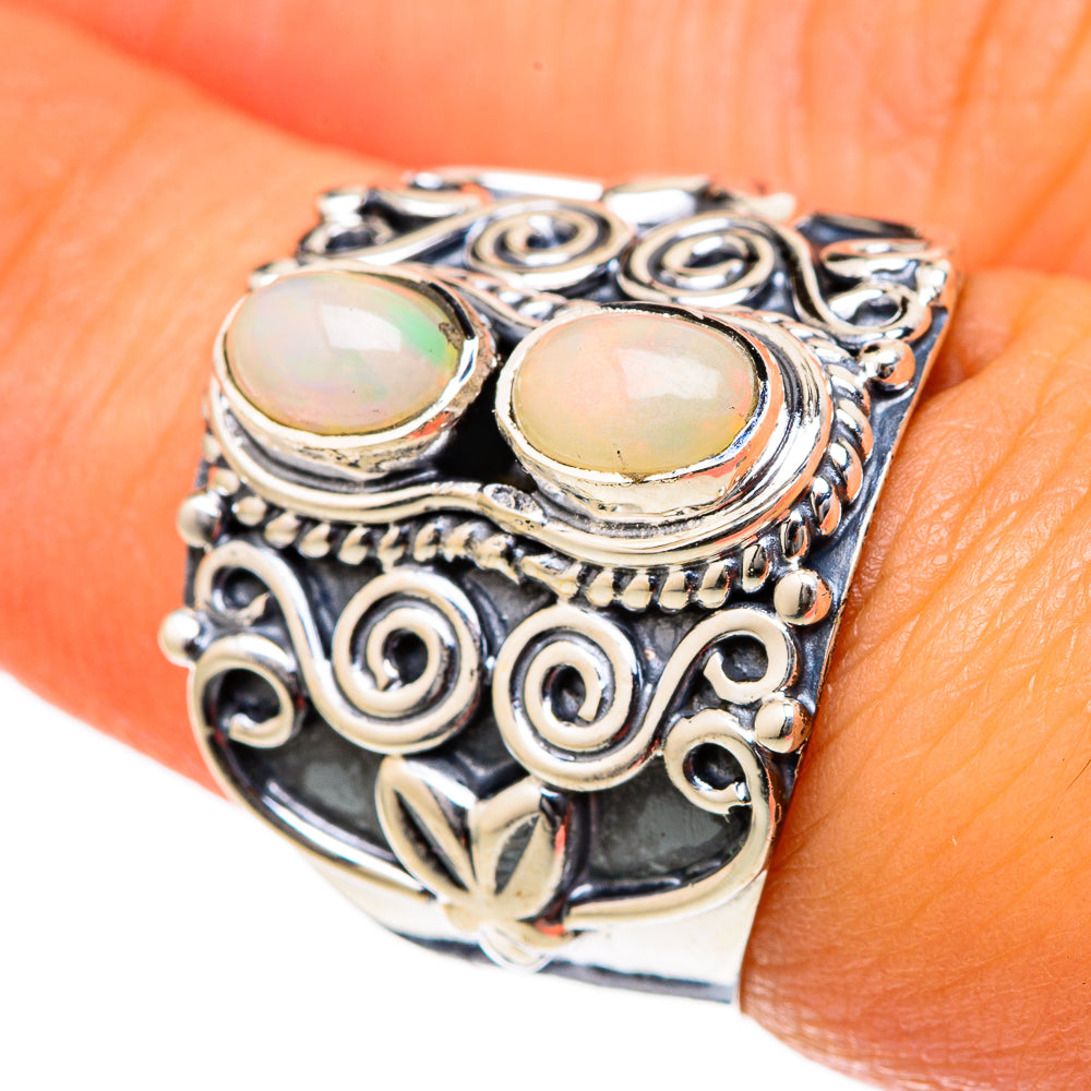 Ethiopian Opal Rings handcrafted by Ana Silver Co - RING104502