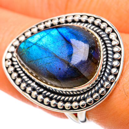 Labradorite Rings handcrafted by Ana Silver Co - RING104504