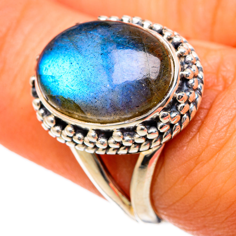 Labradorite Rings handcrafted by Ana Silver Co - RING104505