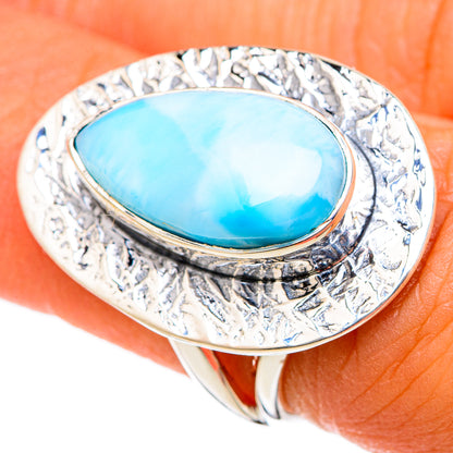 Larimar Rings handcrafted by Ana Silver Co - RING104509