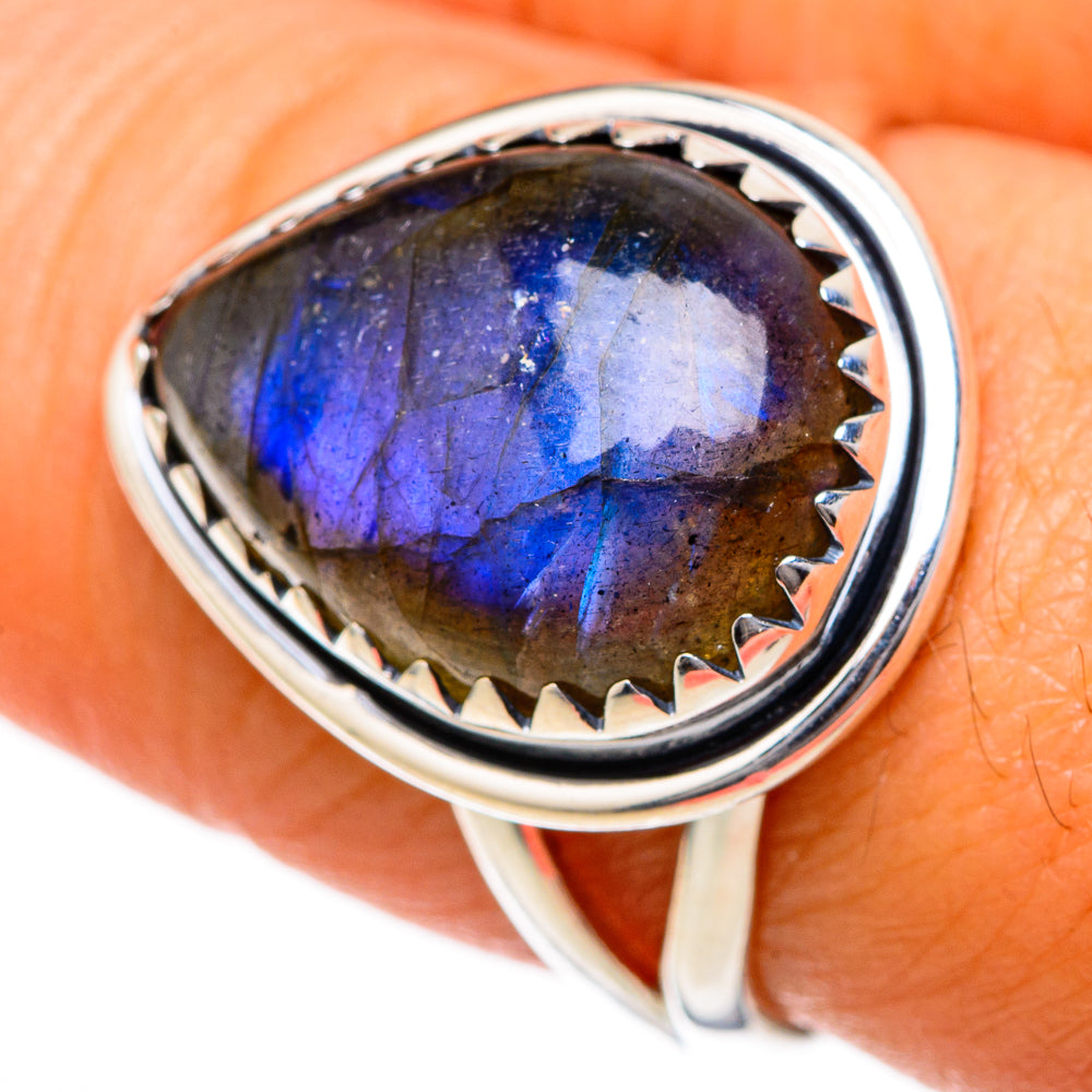 Labradorite Rings handcrafted by Ana Silver Co - RING104511