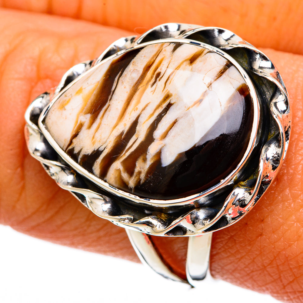 Peanut Wood Jasper Rings handcrafted by Ana Silver Co - RING104514