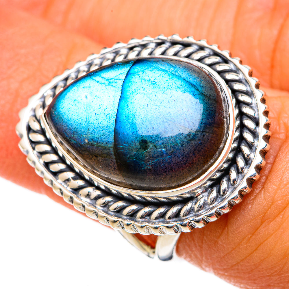 Labradorite Rings handcrafted by Ana Silver Co - RING104522