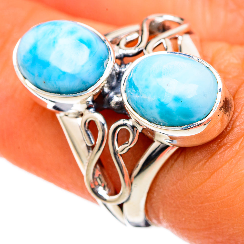 Larimar Rings handcrafted by Ana Silver Co - RING104523