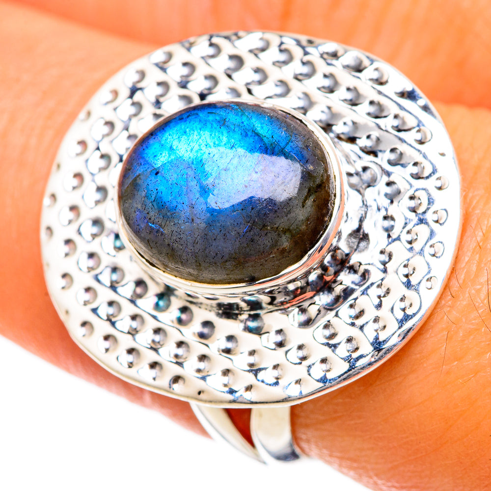 Labradorite Rings handcrafted by Ana Silver Co - RING104524