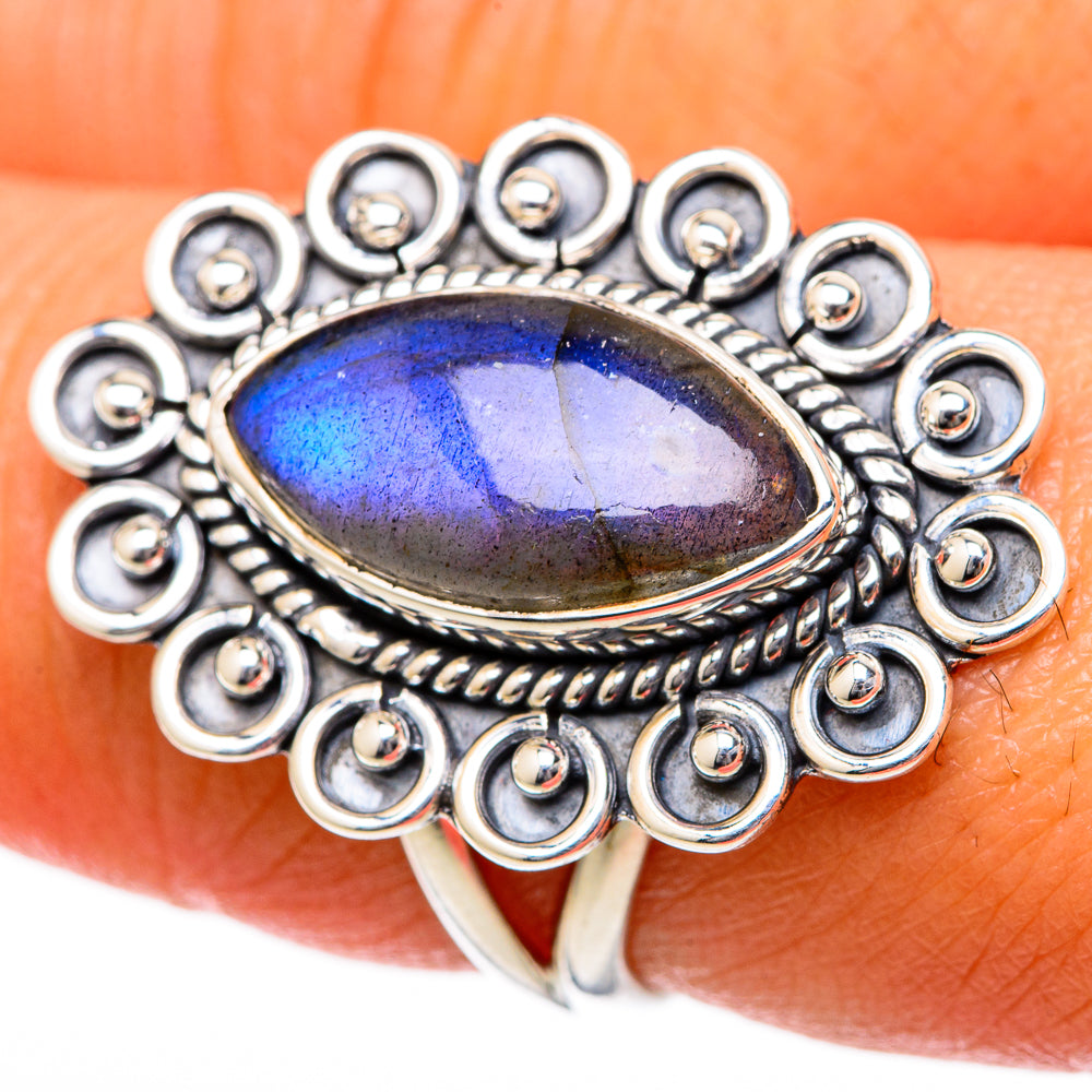 Labradorite Rings handcrafted by Ana Silver Co - RING104525