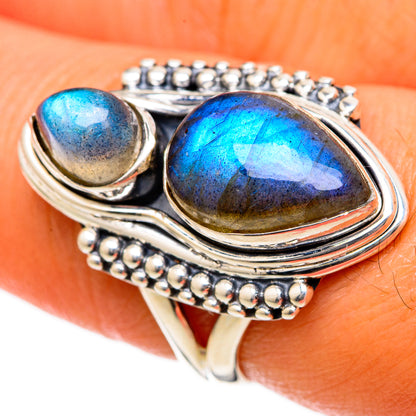 Labradorite Rings handcrafted by Ana Silver Co - RING104526