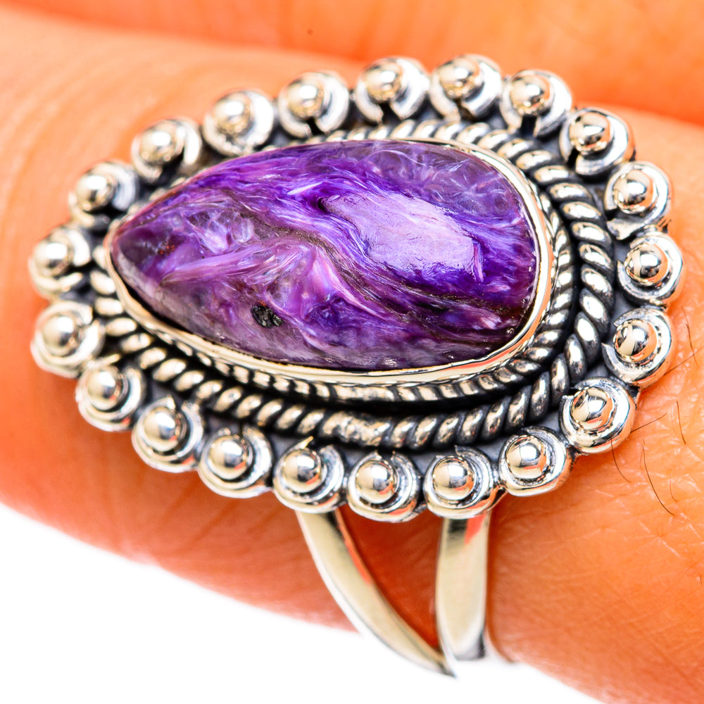 Charoite Rings handcrafted by Ana Silver Co - RING104529