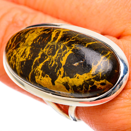 Bumble Bee Jasper Rings handcrafted by Ana Silver Co - RING104539