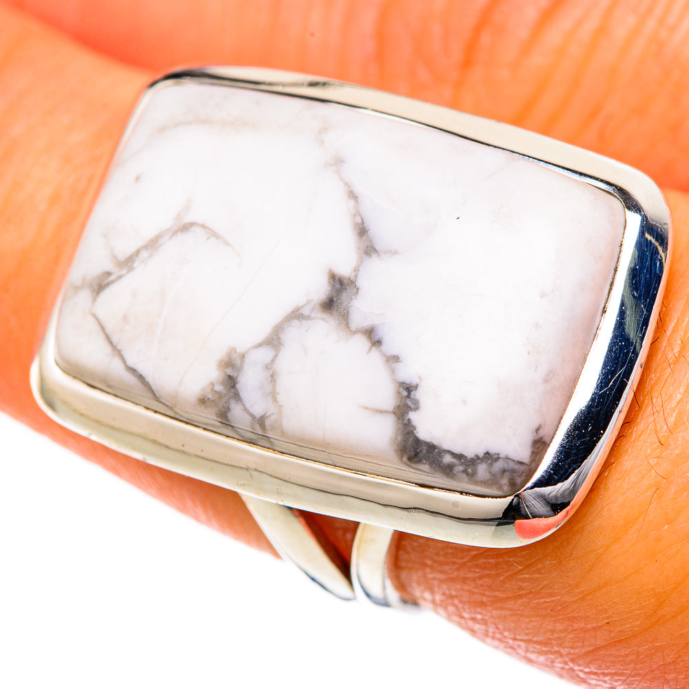 Howlite Rings handcrafted by Ana Silver Co - RING104541