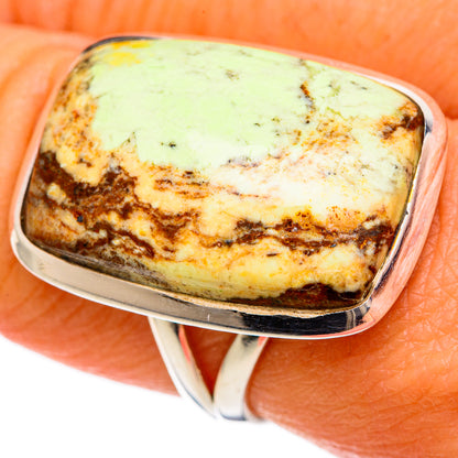 Lemon Chrysoprase Rings handcrafted by Ana Silver Co - RING104546