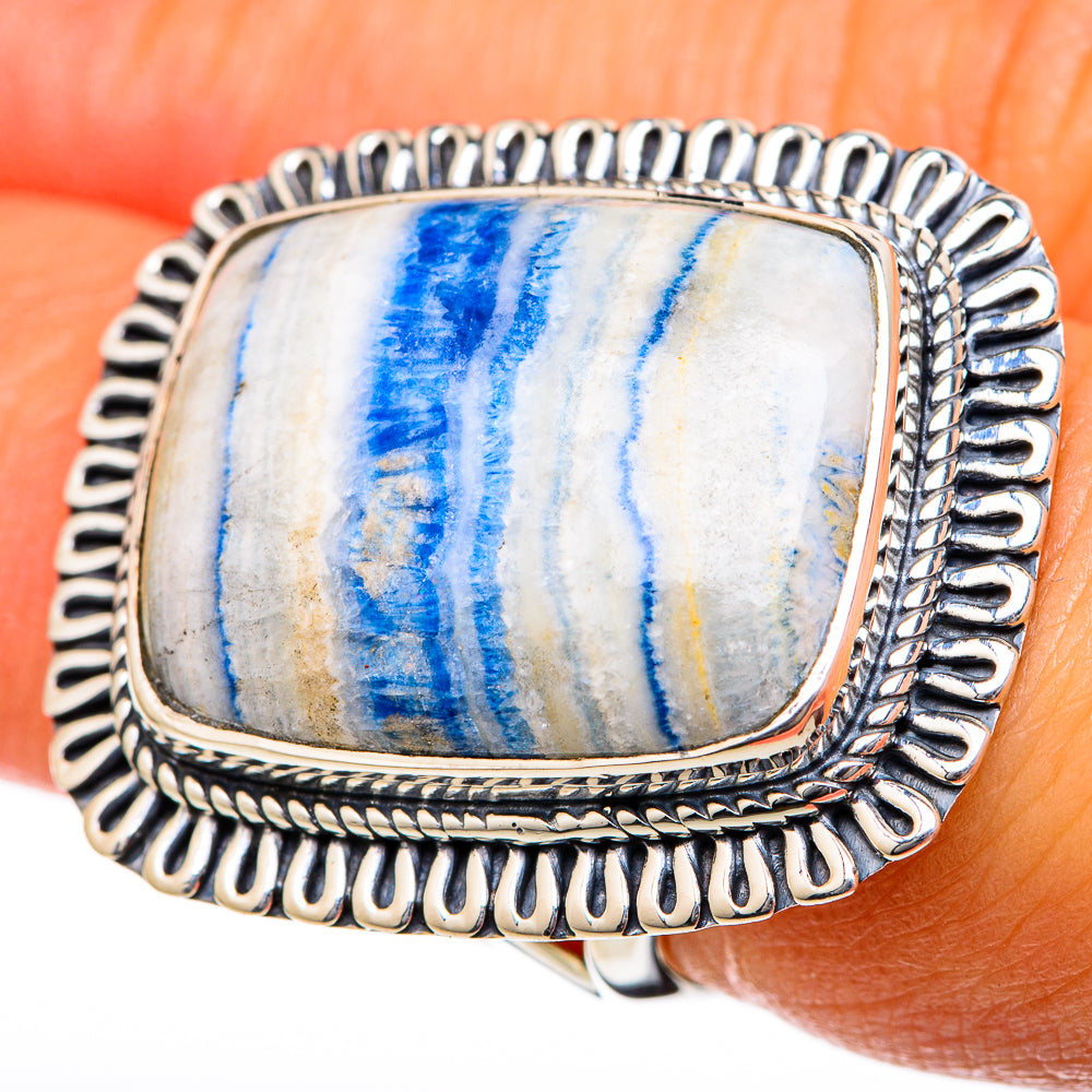 Blue Scheelite Rings handcrafted by Ana Silver Co - RING104550