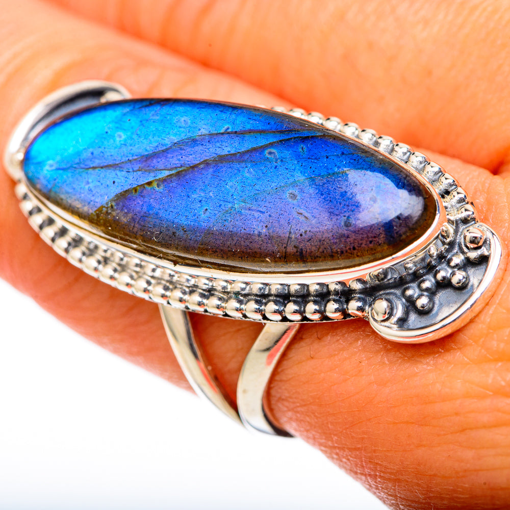 Labradorite Rings handcrafted by Ana Silver Co - RING104552