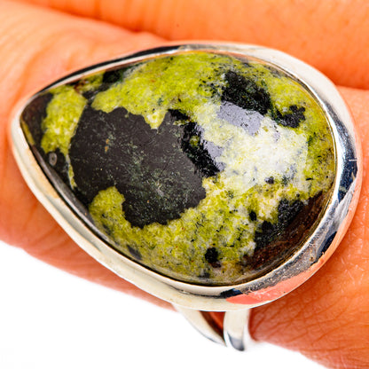 Serpentine Stone Rings handcrafted by Ana Silver Co - RING104557