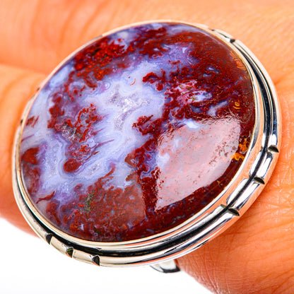 Plume Agate Rings handcrafted by Ana Silver Co - RING104558