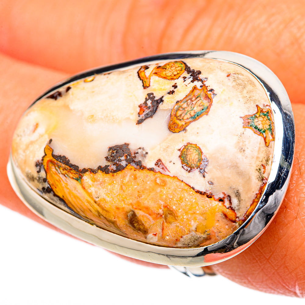Mexican Fire Opal Rings handcrafted by Ana Silver Co - RING104561