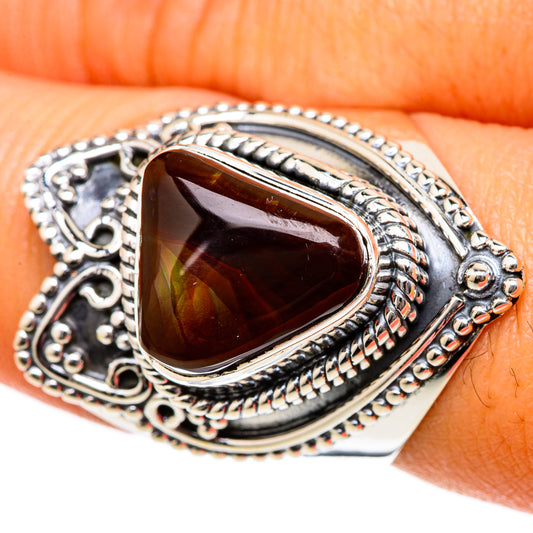 Mexican Fire Agate Rings handcrafted by Ana Silver Co - RING104562