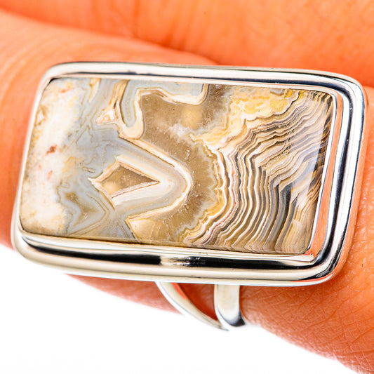 Laguna Lace Agate Rings handcrafted by Ana Silver Co - RING104564