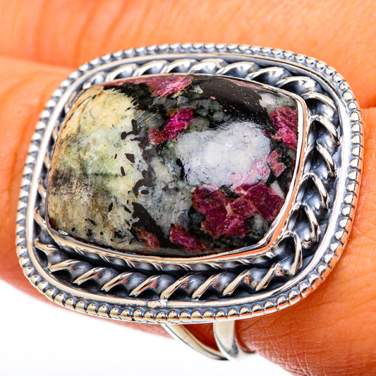 Russian Eudialyte Rings handcrafted by Ana Silver Co - RING104571