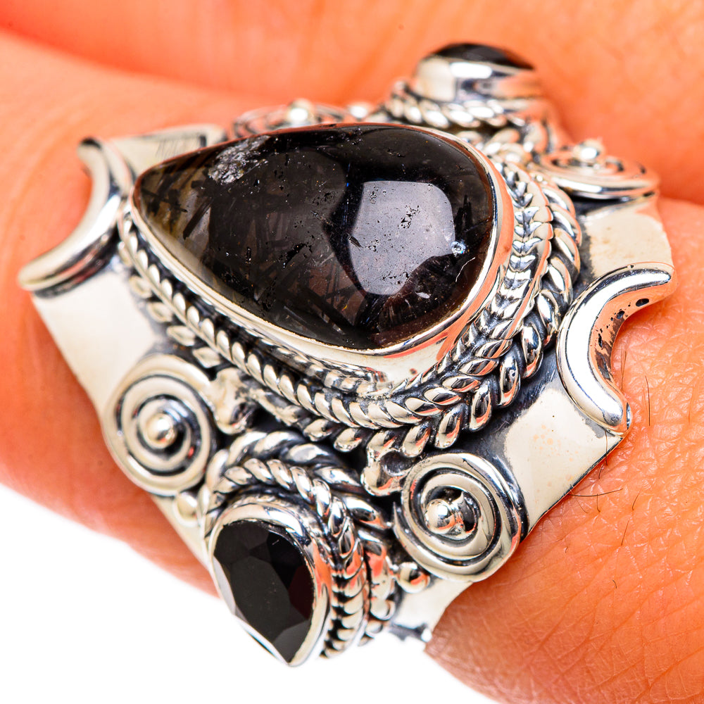 Tourmalinated Quartz Rings handcrafted by Ana Silver Co - RING104575