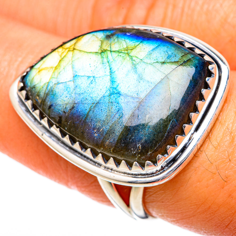 Labradorite Rings handcrafted by Ana Silver Co - RING104586