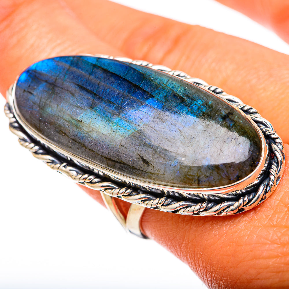 Labradorite Rings handcrafted by Ana Silver Co - RING104589