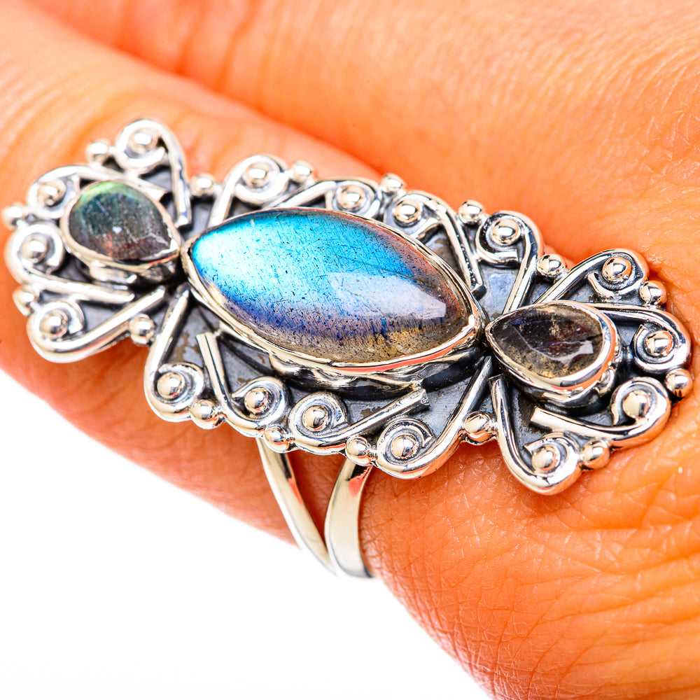 Labradorite Rings handcrafted by Ana Silver Co - RING104593