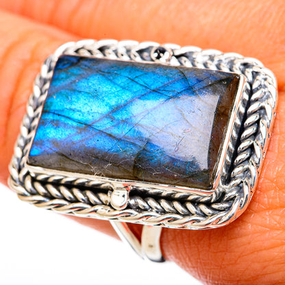 Labradorite Rings handcrafted by Ana Silver Co - RING104594